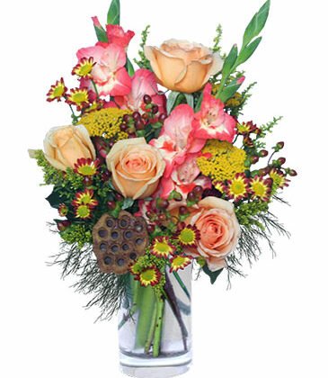 PEACHY KEEN Vase of Flowers