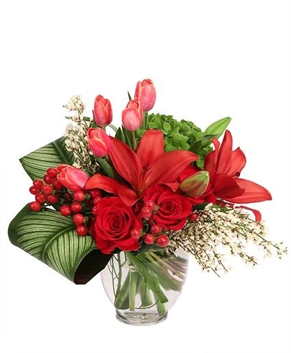 Sophisticated Scarlet Vase Arrangement - Image 2